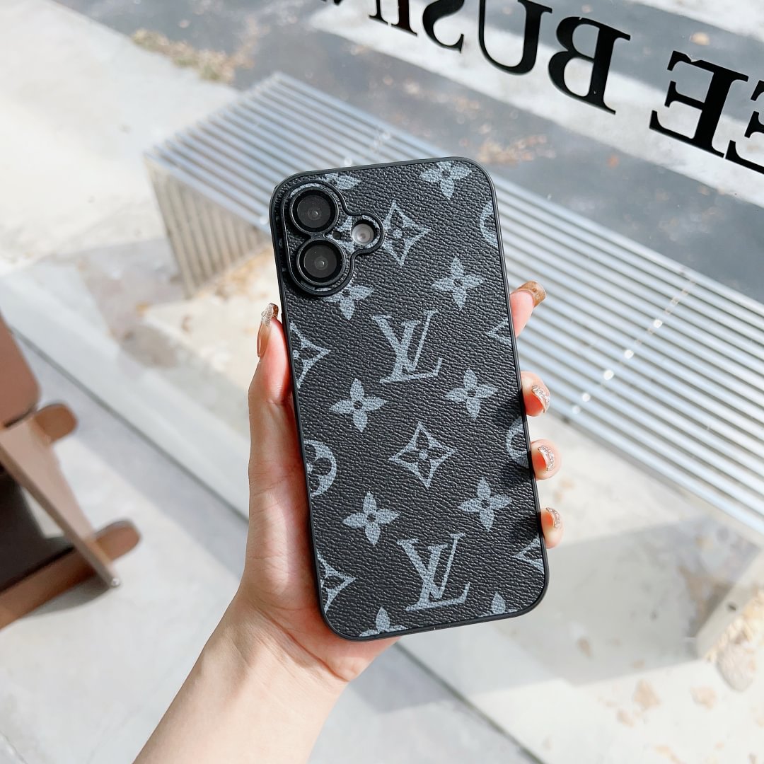 Louis Vuitton-inspired brown monogram cover for iPhone 16