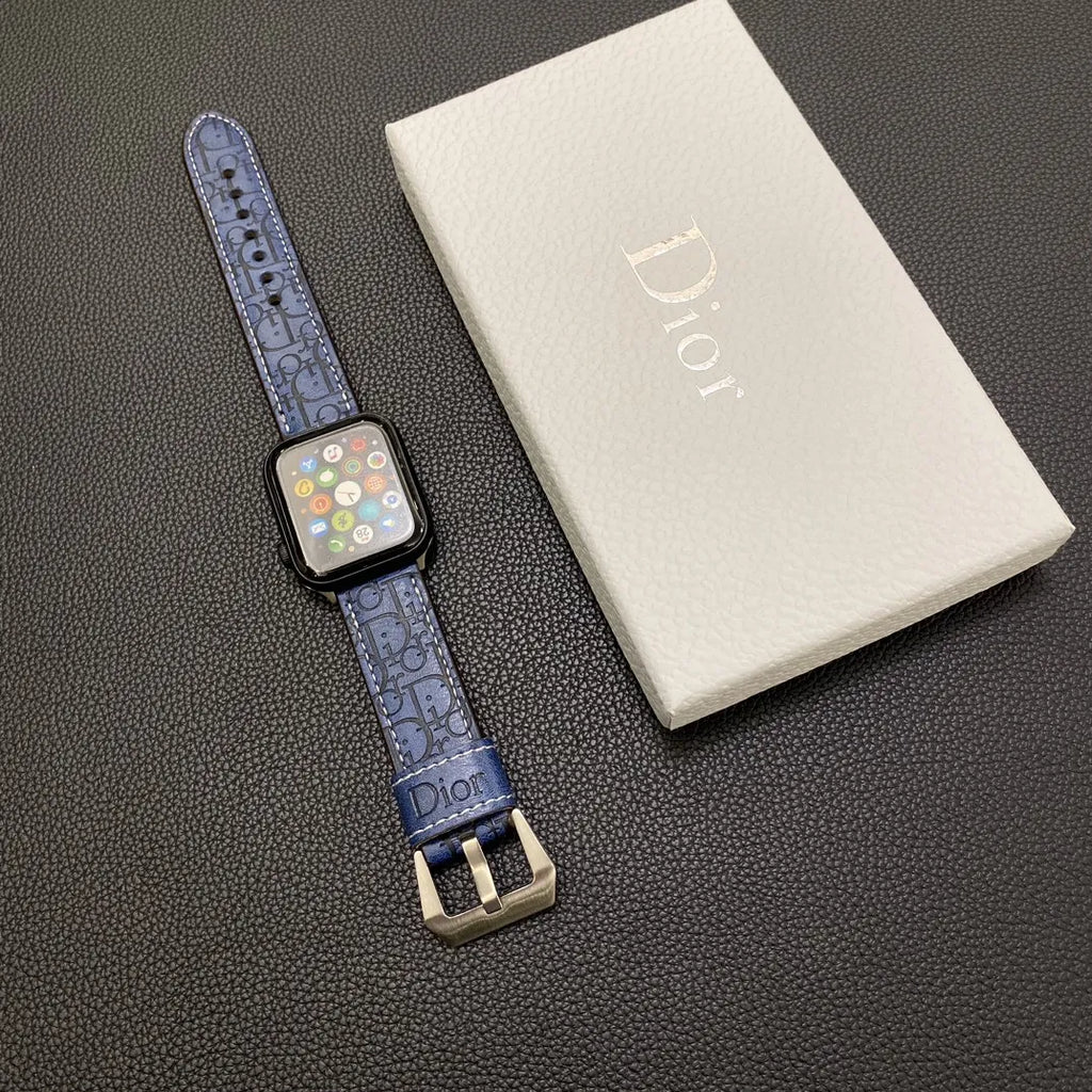 Dior-inspired all-over pattern Apple Watch band