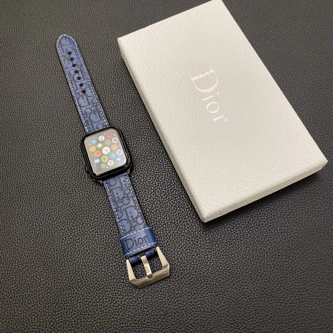 Dior-inspired all-over pattern Apple Watch band