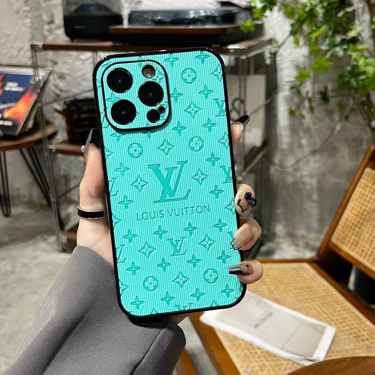 Louis Vuitton-inspired pink monogram iPhone case