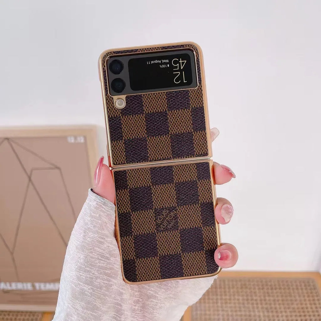 Louis Vuitton-inspired monogram wallet case for Galaxy z fold 3