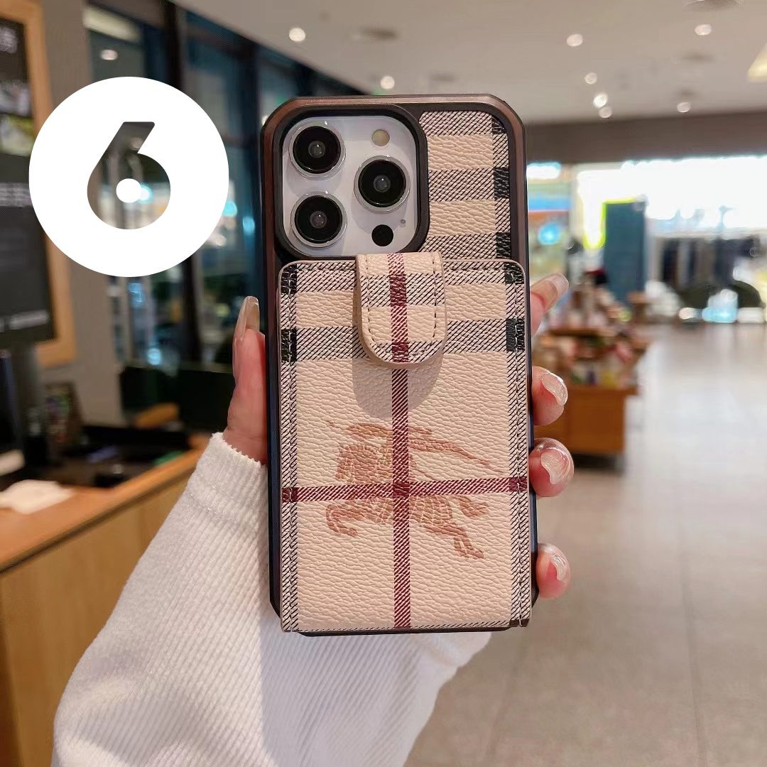 Louis Vuitton-inspired checkered phone wallet case