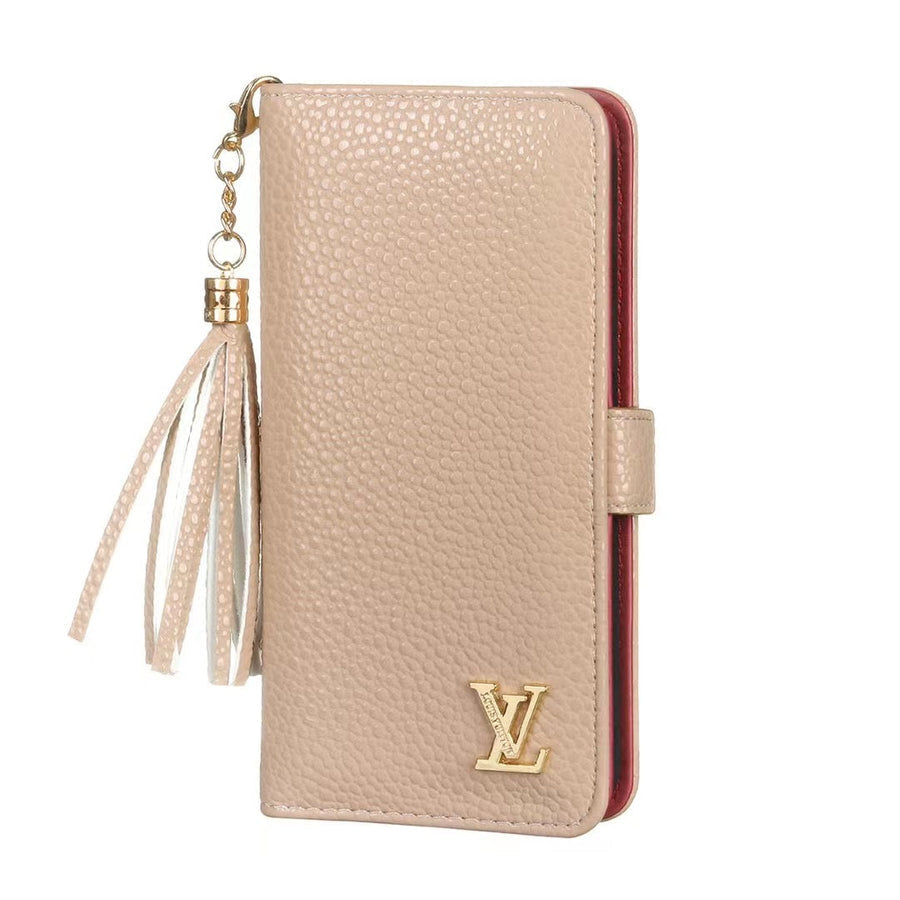 Louis Vuitton-inspired wallet phone case with card slot