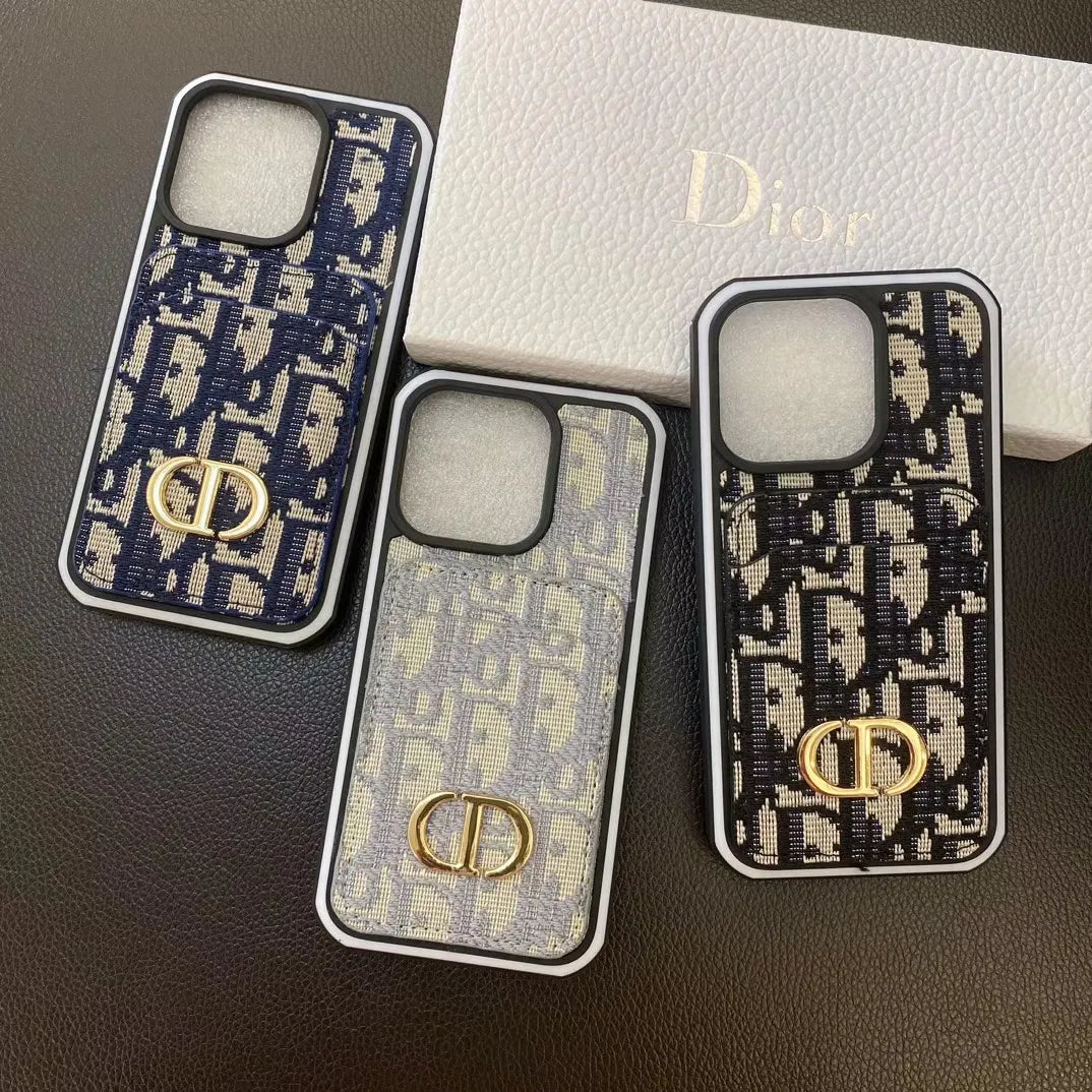 Dior-inspired repeating pattern case for iPhone 16 Pro Max