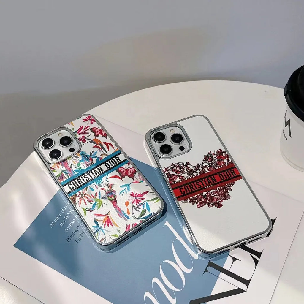 Dior-inspired scenic print case for iPhone 15 Pro Max