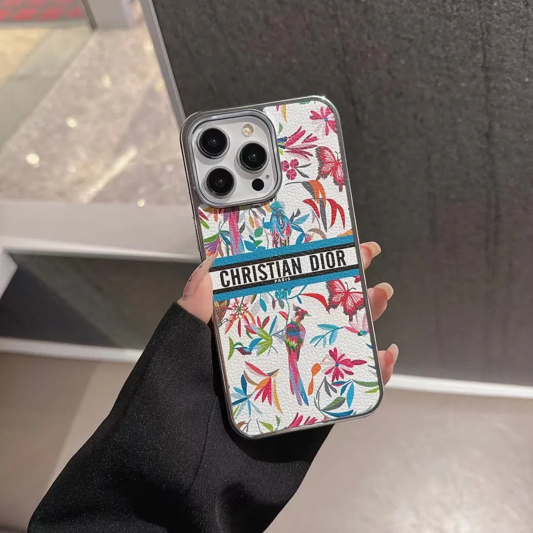 Dior-inspired scenic print case for iPhone 15 Pro Max