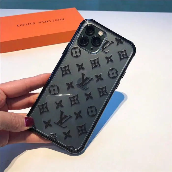 Louis Vuitton-inspired clear monogram phone case
