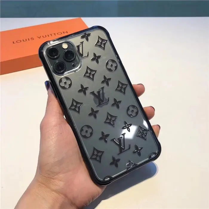 Louis Vuitton-inspired clear monogram phone case
