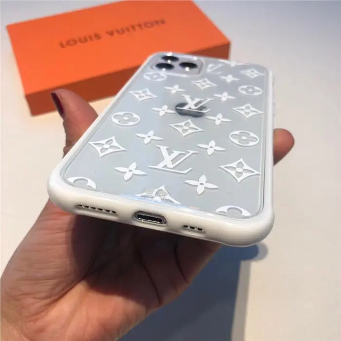 Louis Vuitton-inspired clear monogram phone case