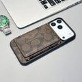 Coach-inspired monogram iPhone 17 Pro case with back card pocket