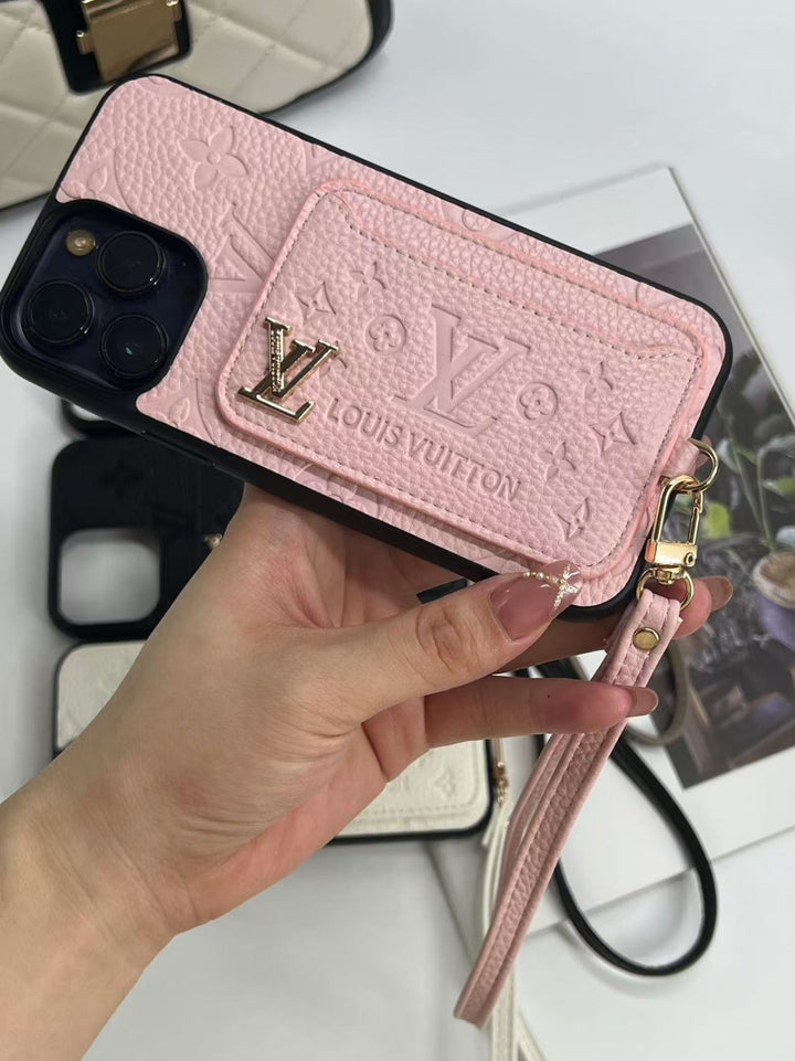 Louis Vuitton-inspired iPhone case with card holder