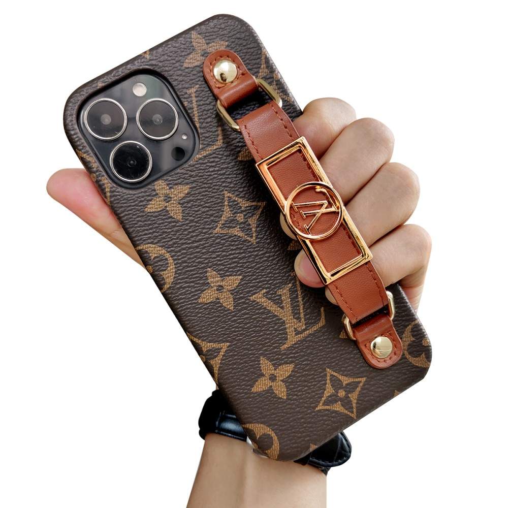 Leather wrist band iPhone case