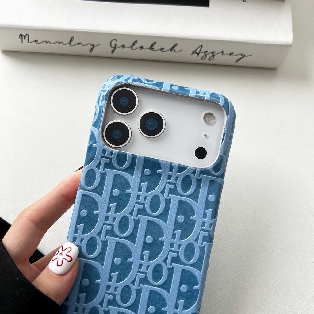 Dior-inspired bright all-over pattern case for iPhone 17 Pro Max
