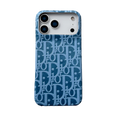 Dior-inspired bright all-over pattern case for iPhone 17 Pro Max