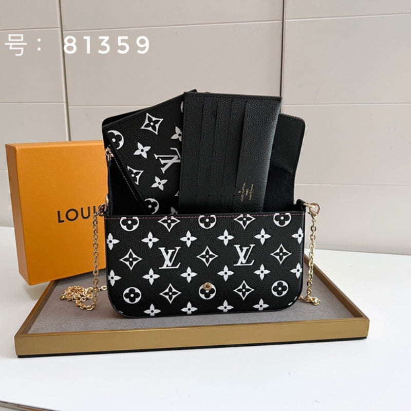 Wallet leather Shoulder Bags- High Quality with box