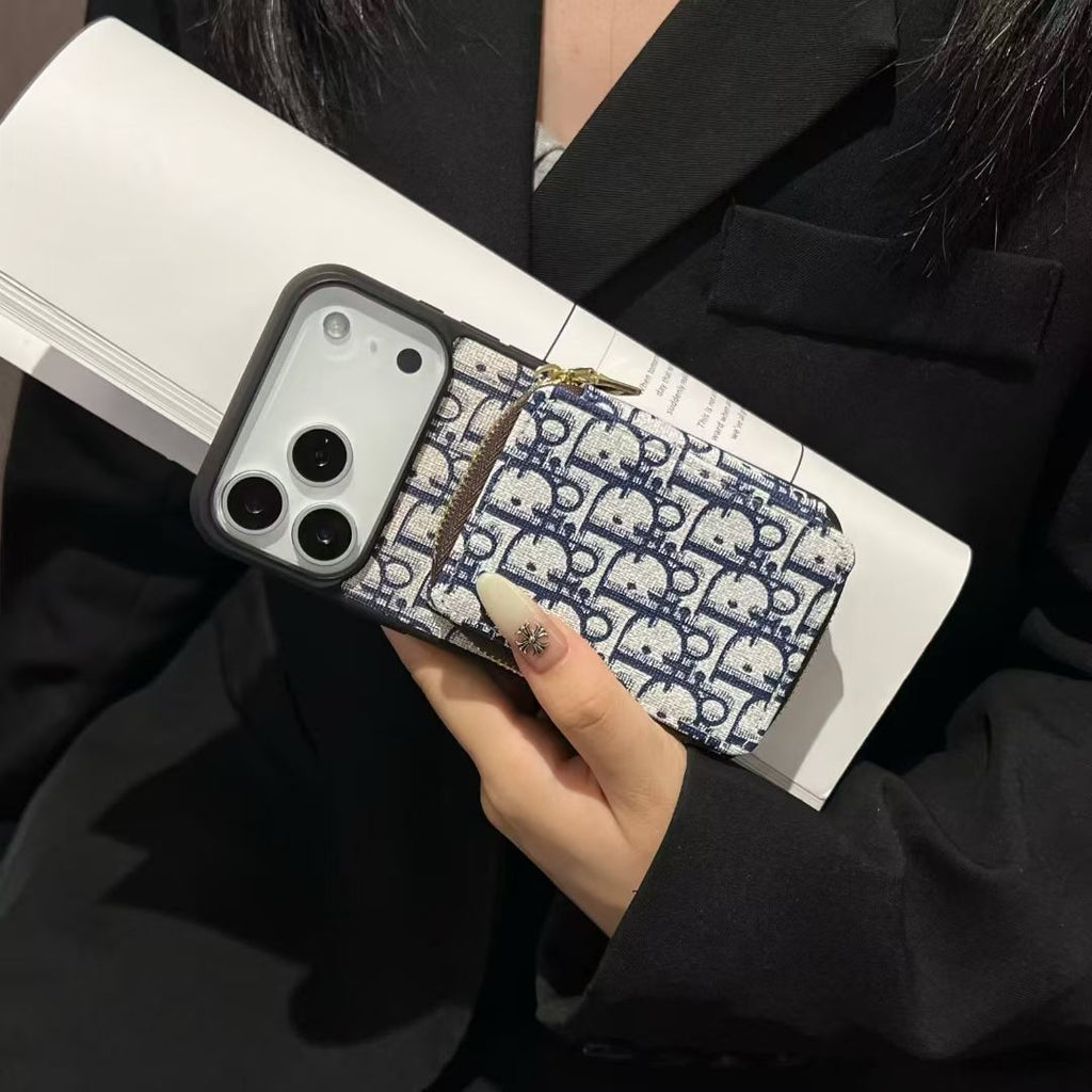 Dior-inspired iPhone case card slot for iPhone 17 / 16 / 15 / 14