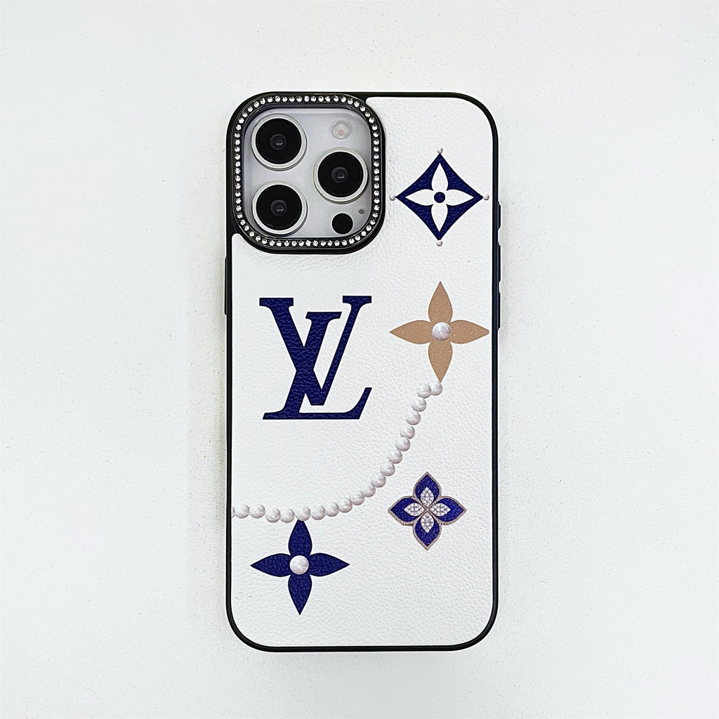 Louis Vuitton-inspired butterfly pattern iPhone case