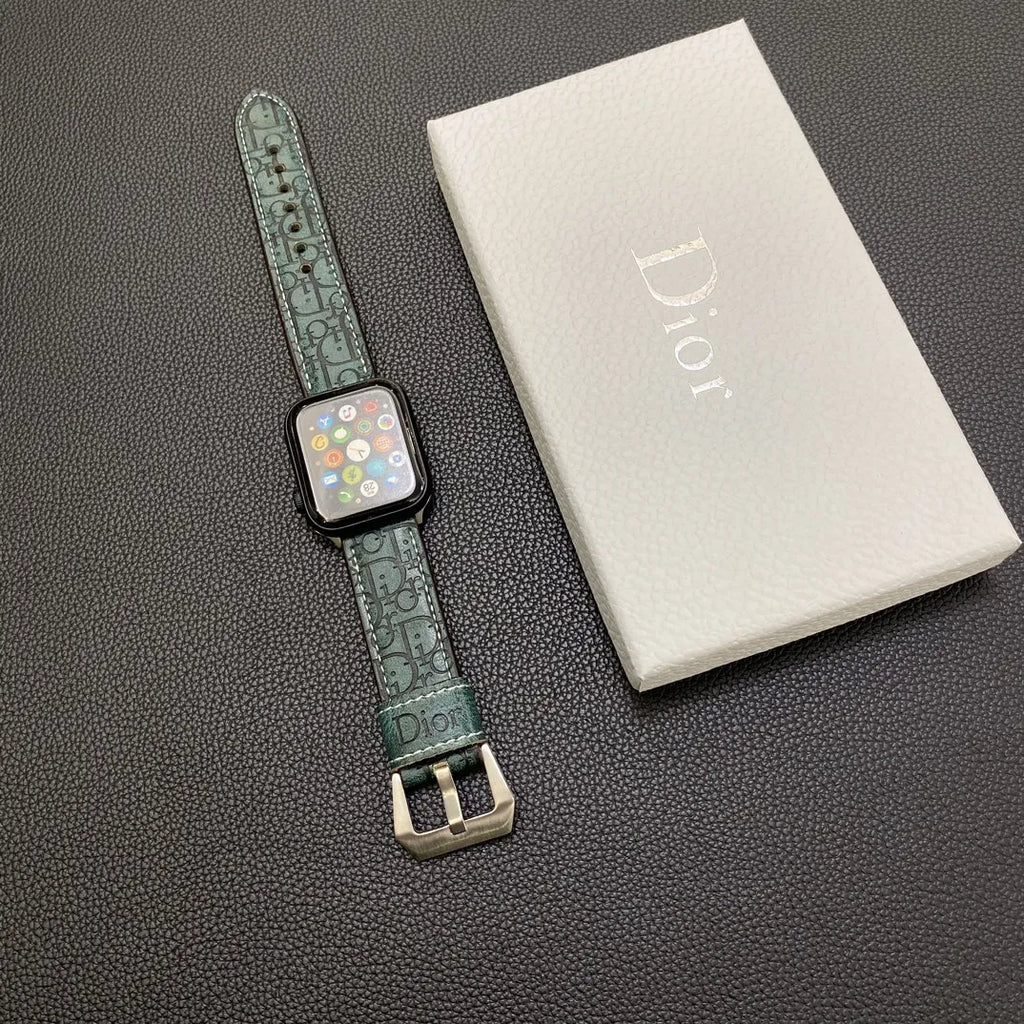Dior-inspired all-over pattern Apple Watch band