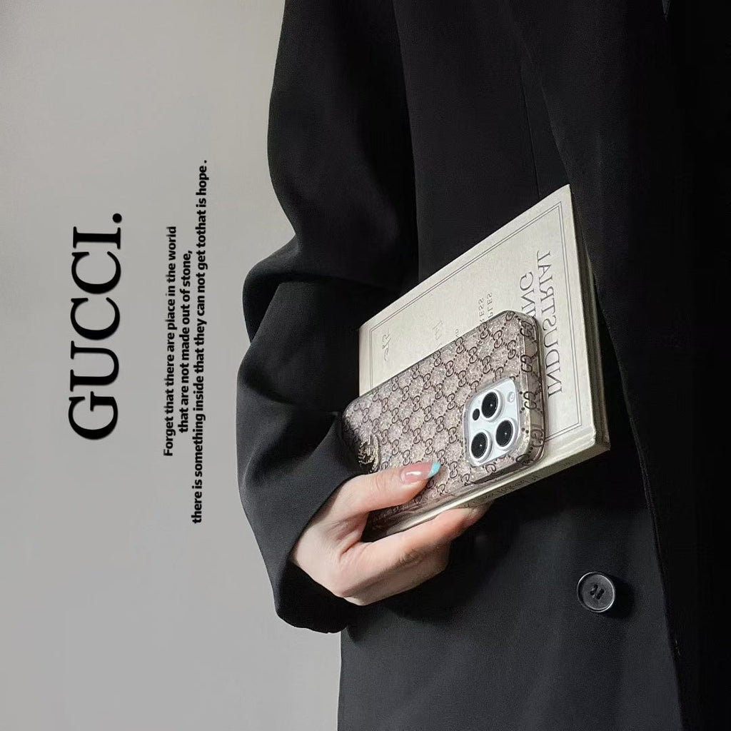 Gucci-inspired fine monogram iPhone 16 Pro case