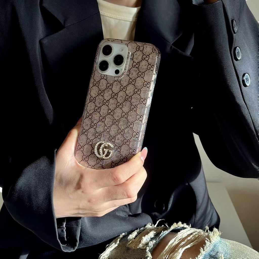 Gucci-inspired fine monogram iPhone 16 Pro case