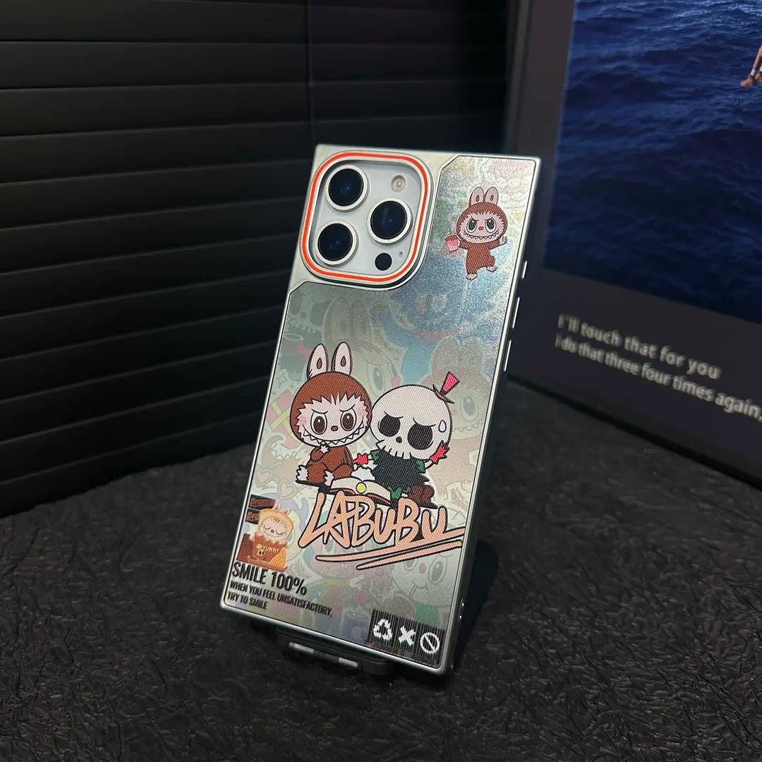 Labubu-inspired character design square iPhone case