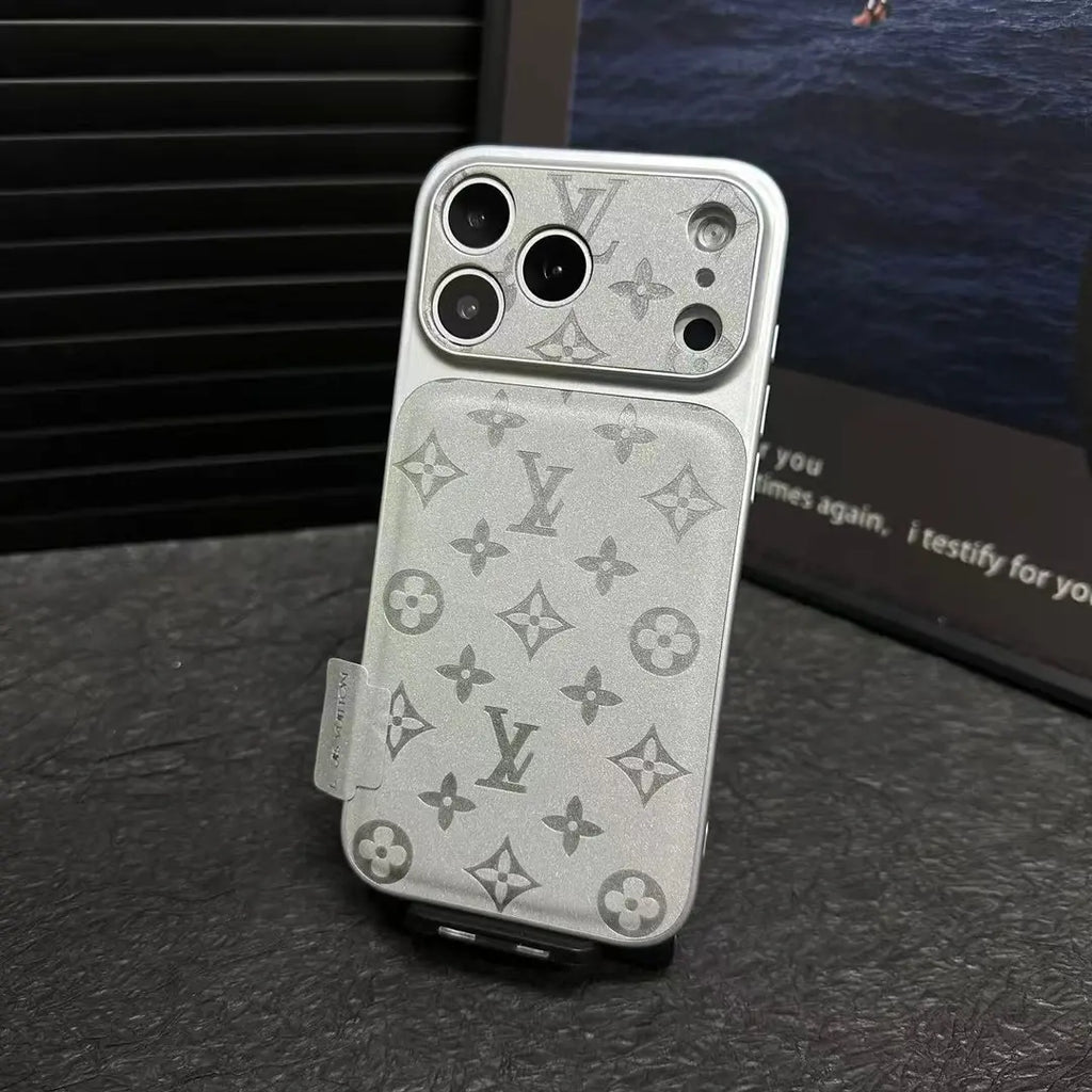 Louis Vuitton-inspired microfiber leather monogram iPhone case
