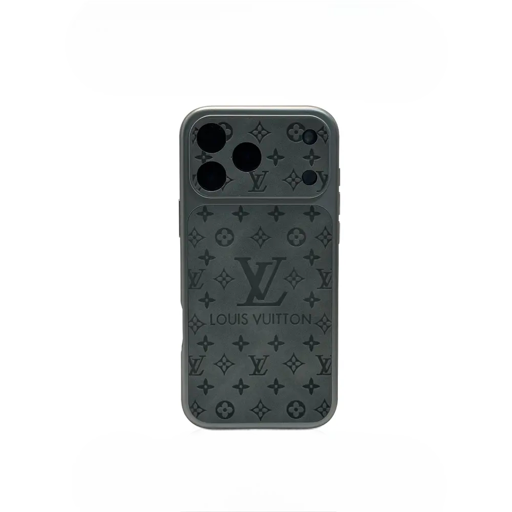 Louis Vuitton-inspired orange iPhone 17 case
