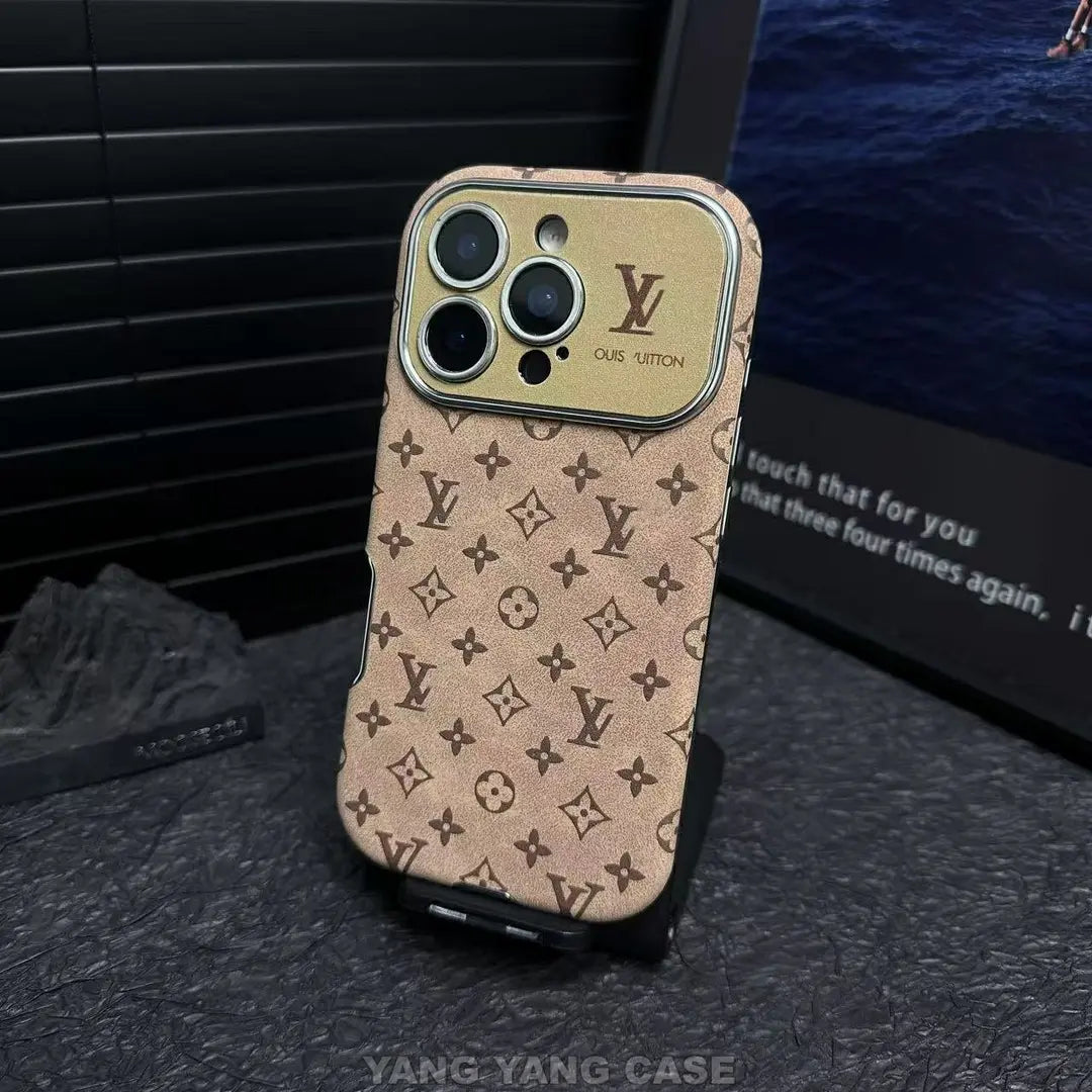 Louis Vuitton-inspired small monogram iPhone 17 case