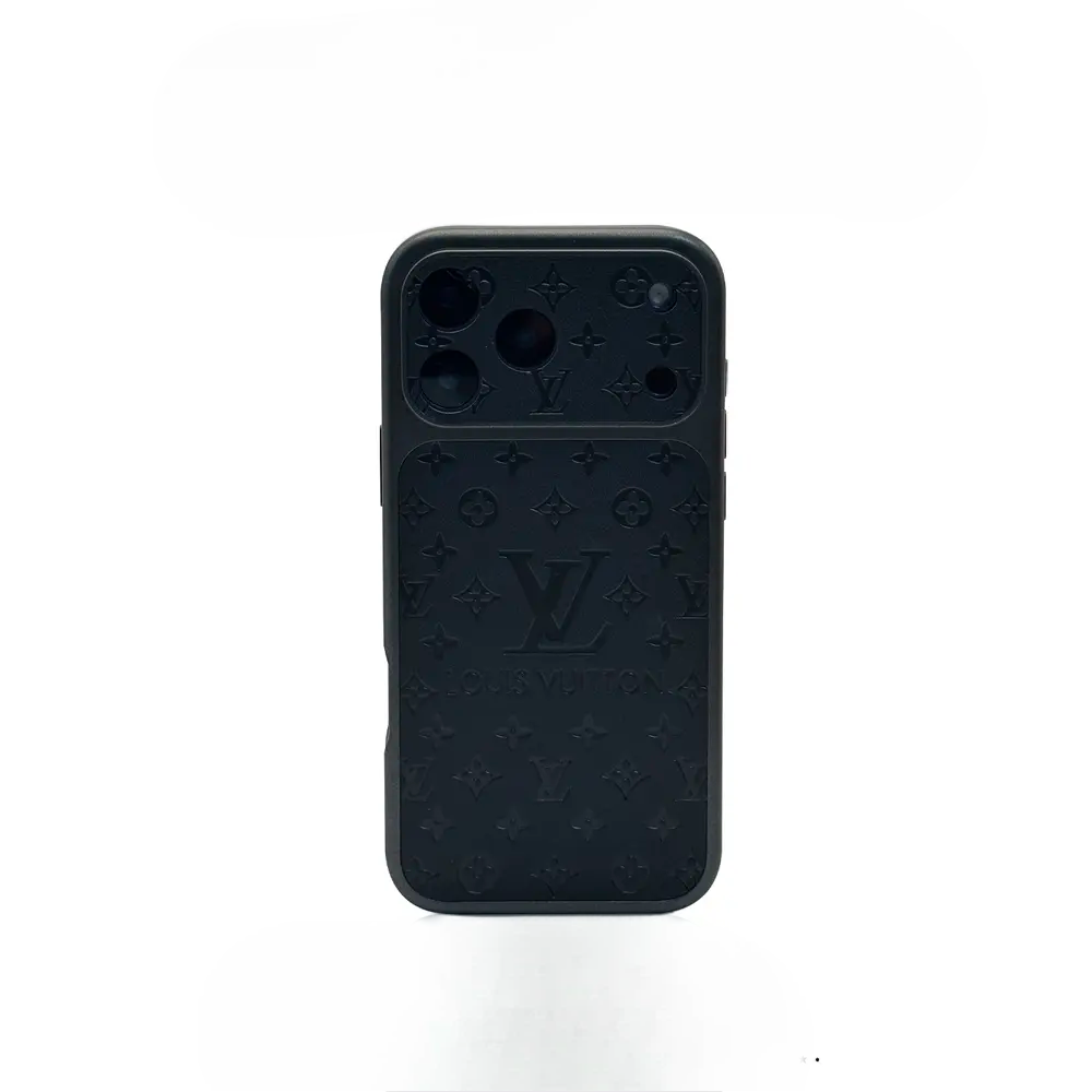 Louis Vuitton-inspired orange iPhone 17 case