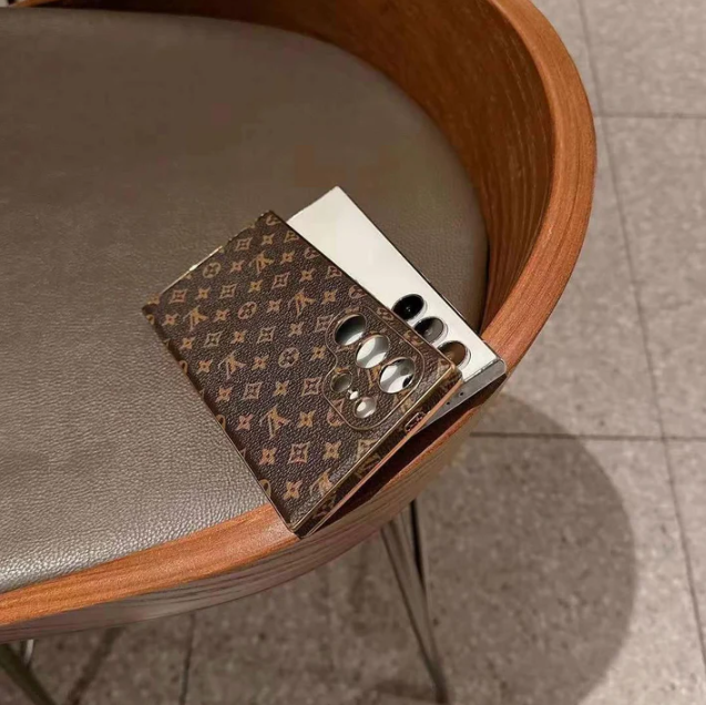 Louis Vuitton-inspired brown phone case for Samsung Galaxy