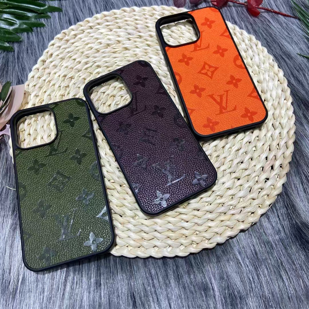 Louis Vuitton-inspired bright monogram case for iPhone 16 Pro Max