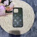 Louis Vuitton-inspired bright monogram case for iPhone 16 Pro Max
