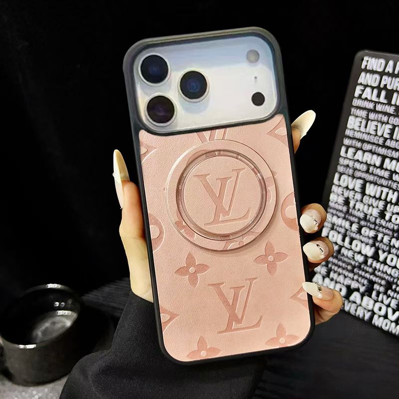 Louis Vuitton-inspired monogram iPhone 17 case with magnetic ring