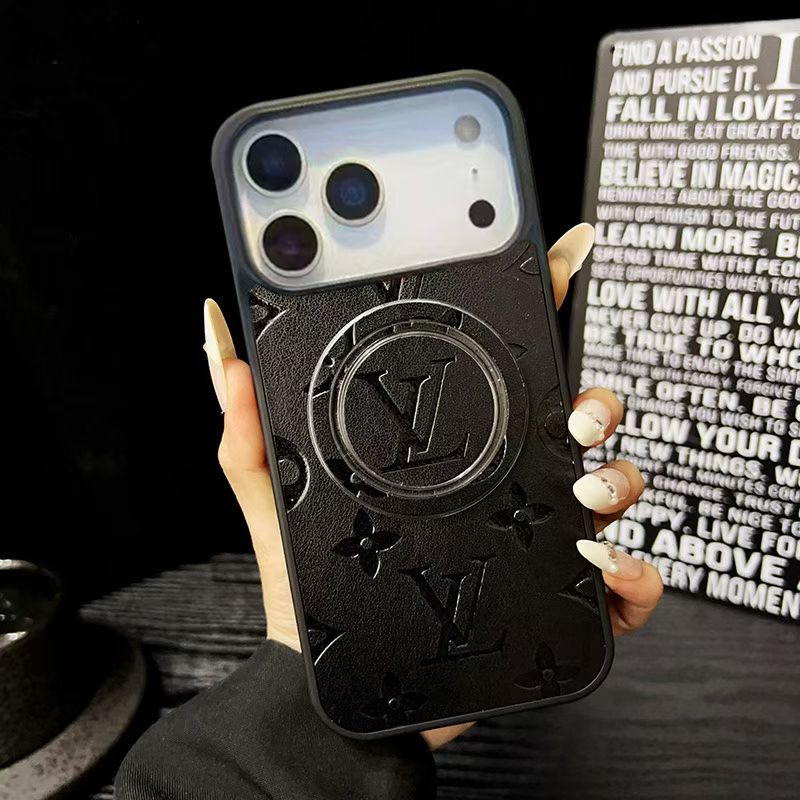 Louis Vuitton-inspired monogram iPhone 17 case with magnetic ring