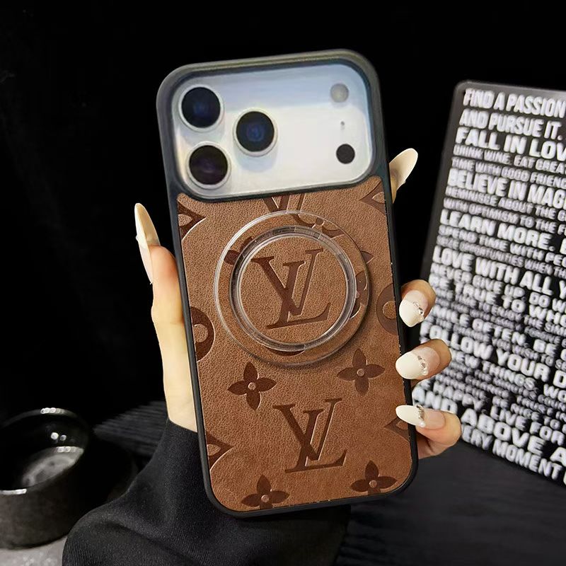 Louis Vuitton-inspired monogram iPhone 17 case with magnetic ring