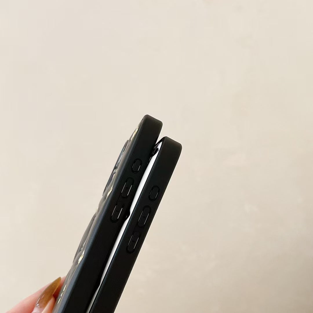 Louis Vuitton-inspired raised pattern iPhone 16 case