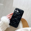 Louis Vuitton-inspired raised pattern iPhone 16 case