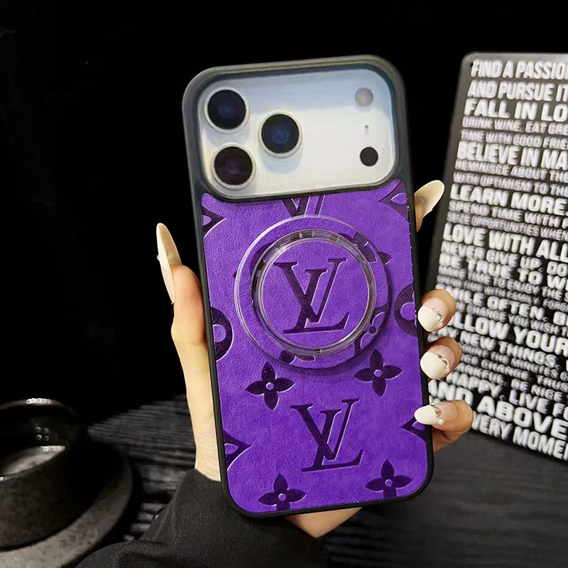 Louis Vuitton-inspired monogram iPhone 17 case with magnetic ring