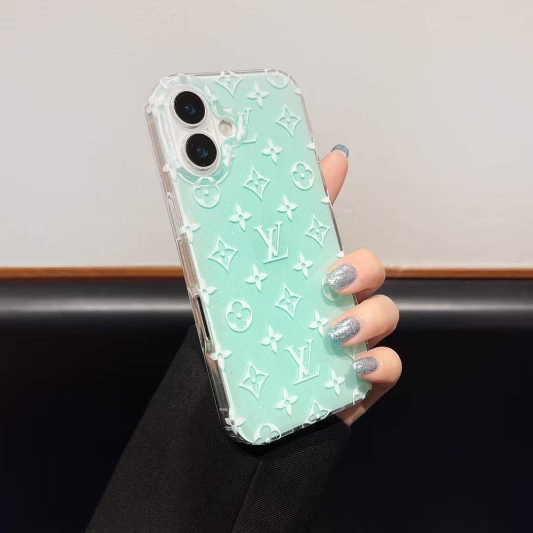 Louis Vuitton-inspired embossed monogram iPhone 16 Pro case