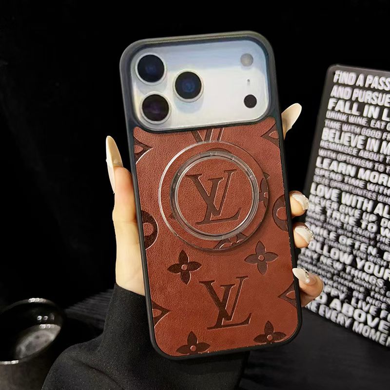 Louis Vuitton-inspired monogram iPhone 17 case with magnetic ring
