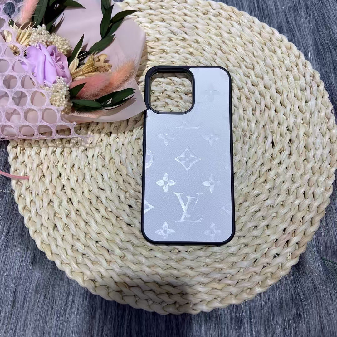 Louis Vuitton-inspired bright monogram case for iPhone 16 Pro Max
