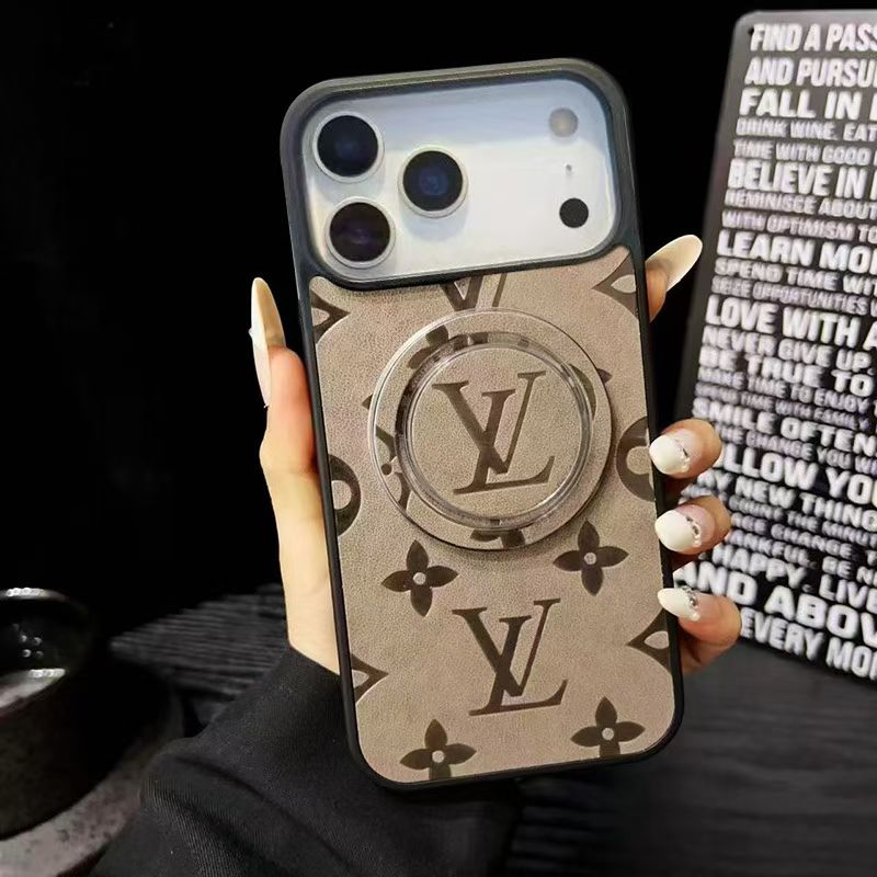 Louis Vuitton-inspired monogram iPhone 17 case with magnetic ring