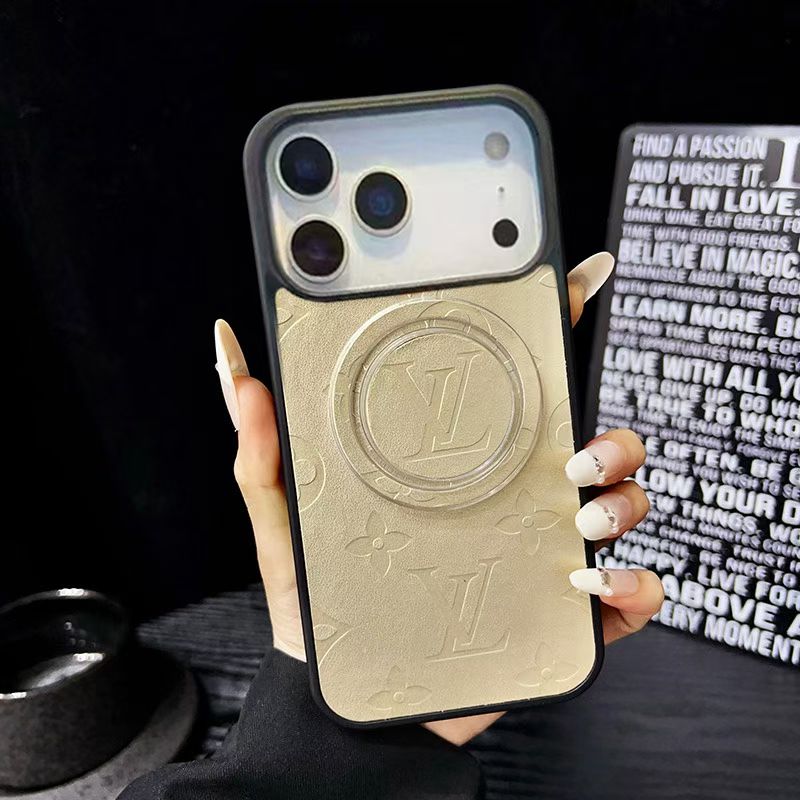 Louis Vuitton-inspired monogram iPhone 17 case with magnetic ring