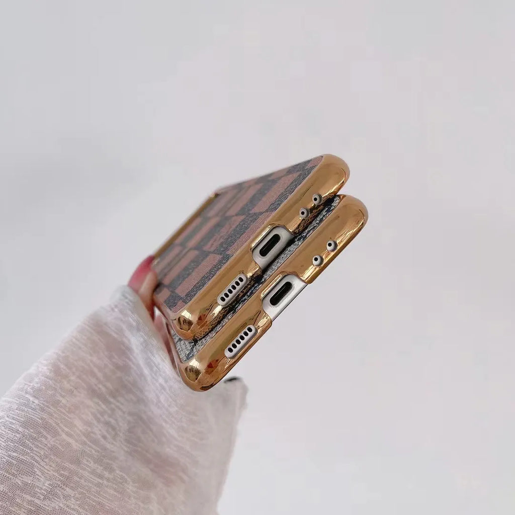 Louis Vuitton-inspired monogram wallet case for Galaxy z fold 3