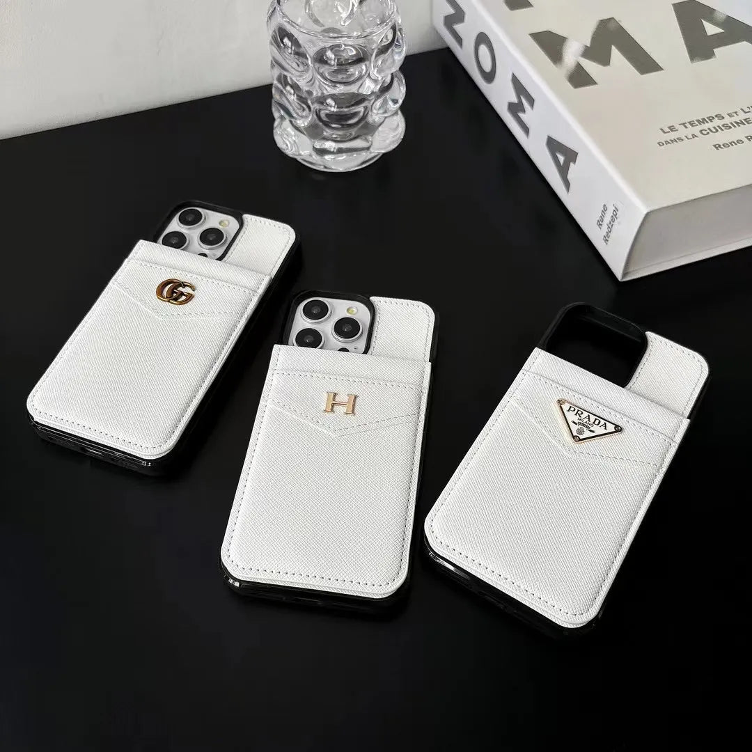 Gucci-inspired minimal iPhone 13 case with metal detail