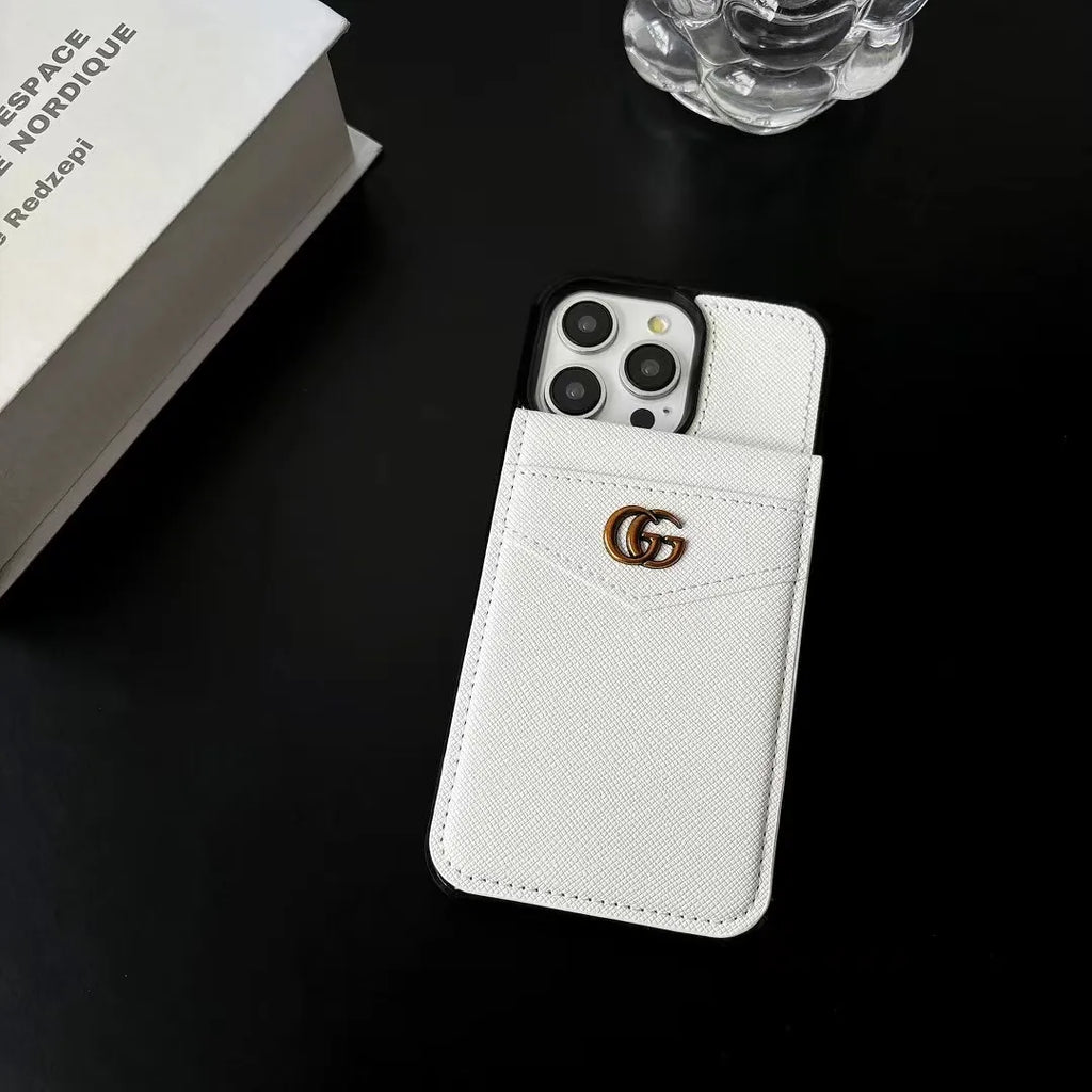 Gucci-inspired minimal iPhone 13 case with metal detail