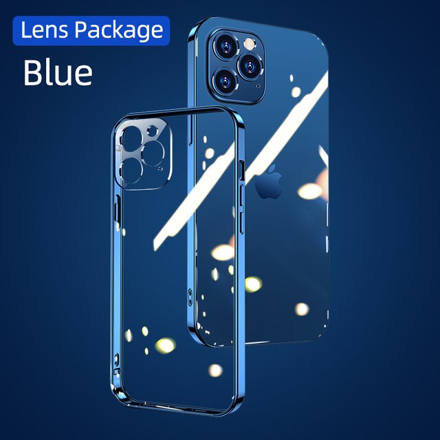 Clear TPU and PC iPhone case with camera coverage