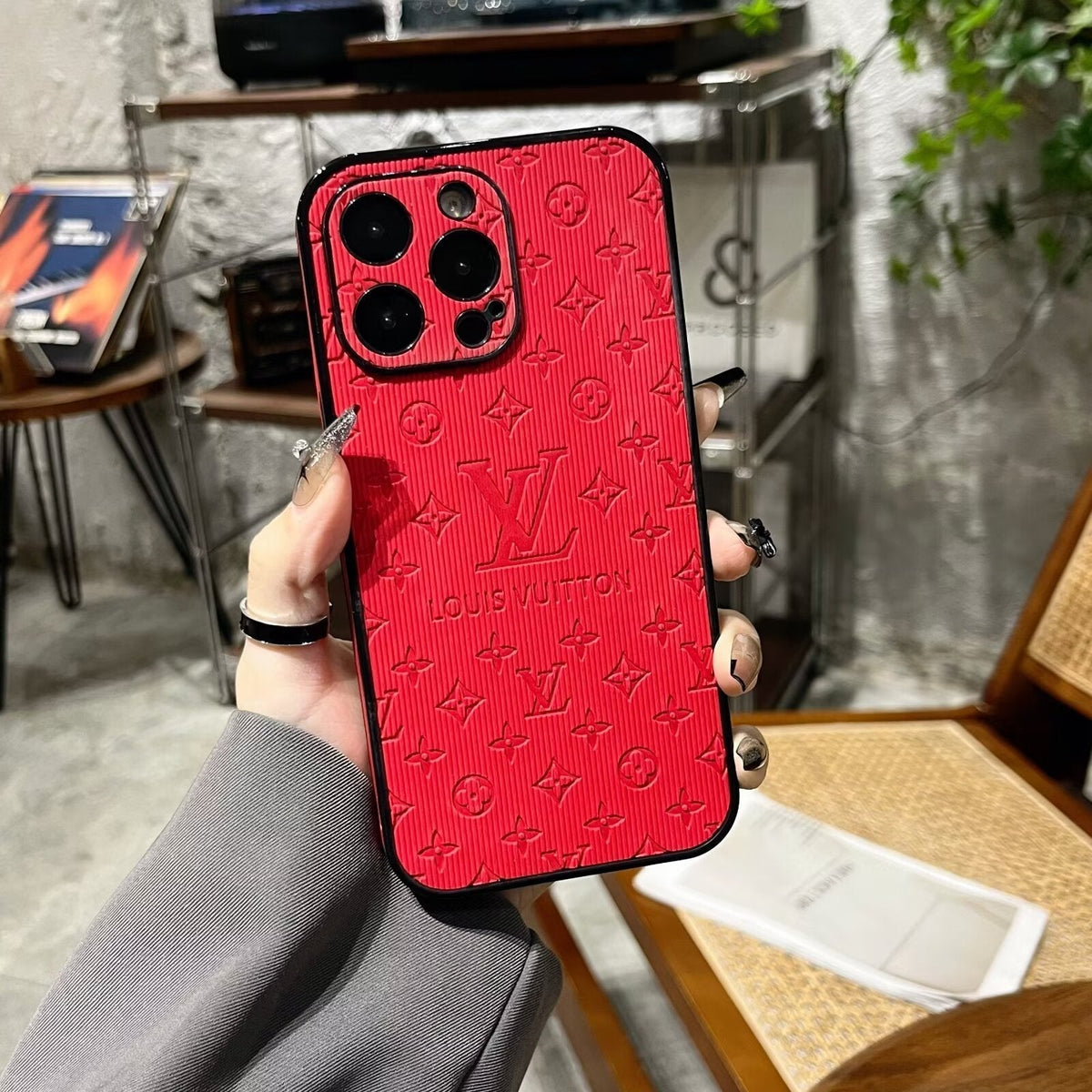 Louis Vuitton-inspired pink monogram iPhone case