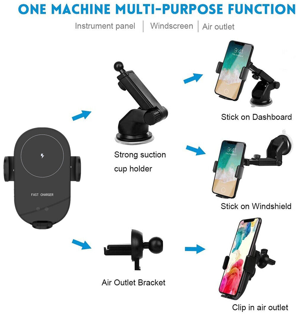2-in-1 wireless fast charger for car
