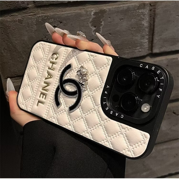 Chanel-inspired case for iPhone 16 15 14